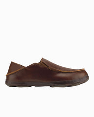 Men's OluKai Moloā Lauhala Slip-On Shoes - Toffee