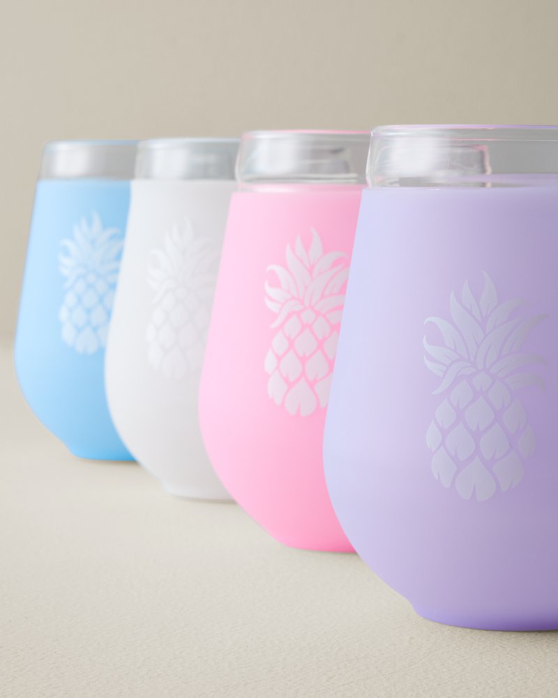 Silicone-Wrapped 16-oz. Stemless Wine Glasses - Set of 4 - Assorted