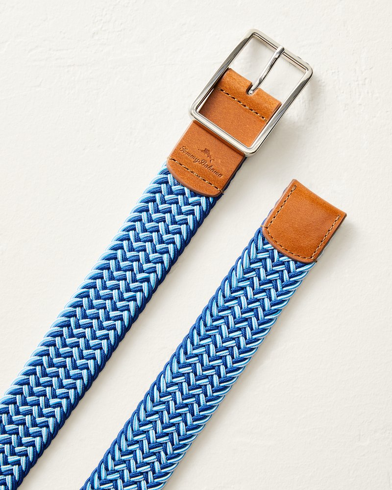 Blue Stretch Webbed Belt - Blue