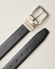 Big &amp; Tall Reversible Wide Feather-Edge Belt - Black/Brown