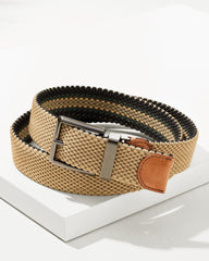 Big &amp; Tall Reversible Stretch Cord Belt - Khaki