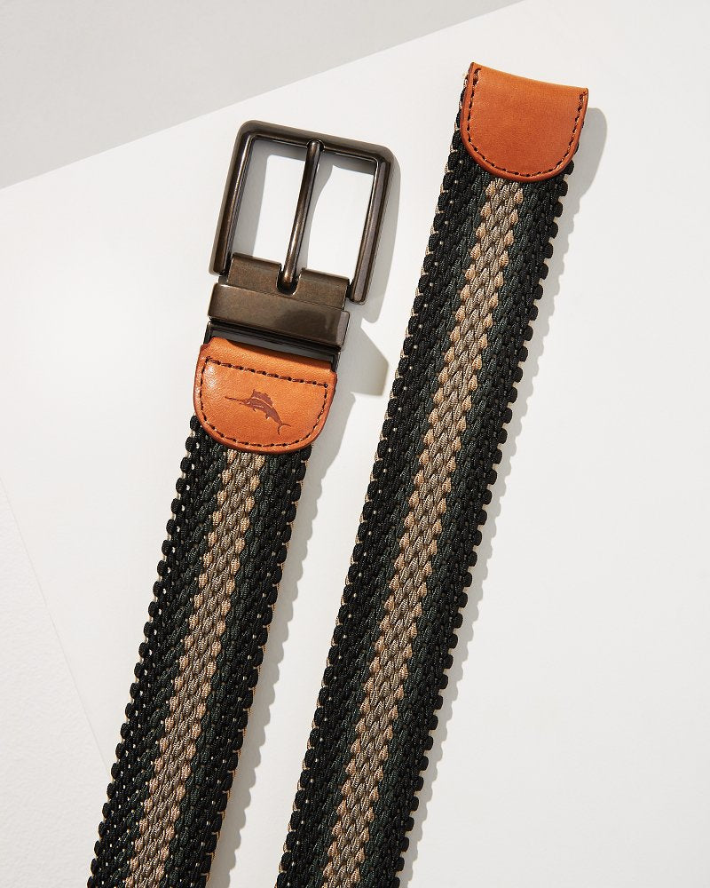 Big &amp; Tall Reversible Stretch Cord Belt - Khaki