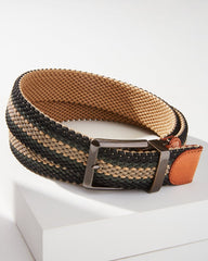 Big &amp; Tall Reversible Stretch Cord Belt - Khaki