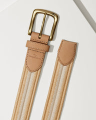 Big &amp; Tall Two-Tone Herringbone Stretch Belt - Tan/Khaki