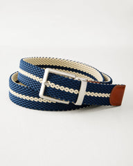 Big &amp; Tall Reversible Stretch Webbed Belt - Navy/Tan