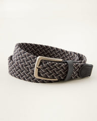 Big &amp; Tall Stretch Webbed Belt With Tabs - Black