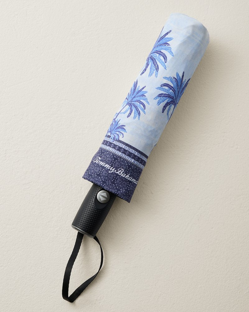Palm Print Folding Golf Umbrella - Multicolor