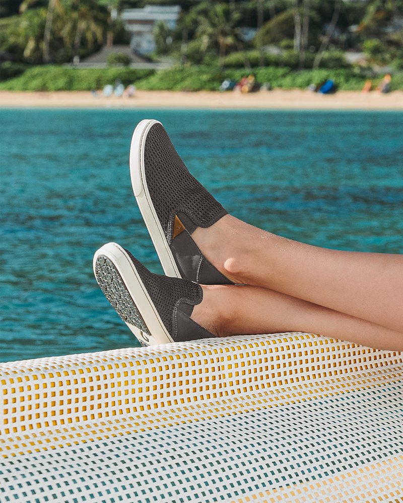 Women's OluKai Pehuea Slip-On Shoes - Pavement