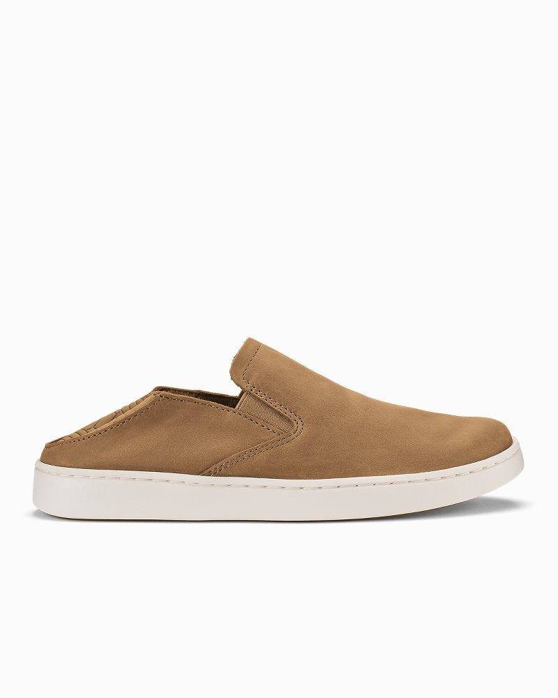 Women's OluKai Pehuea Leather Slip-On Shoes - Sahara