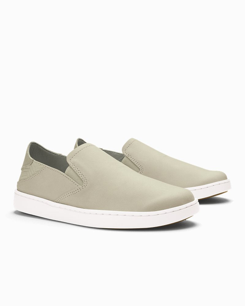 Women's OluKai Pehuea Leather Slip-On Shoes - Tapa