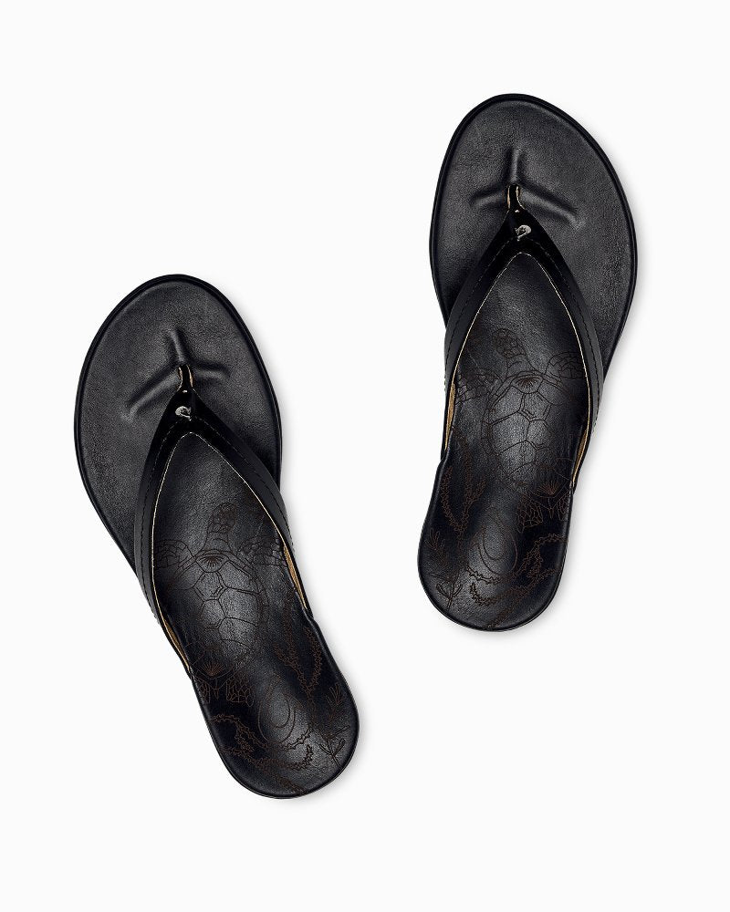Women's OluKai Honu Sandals - Black