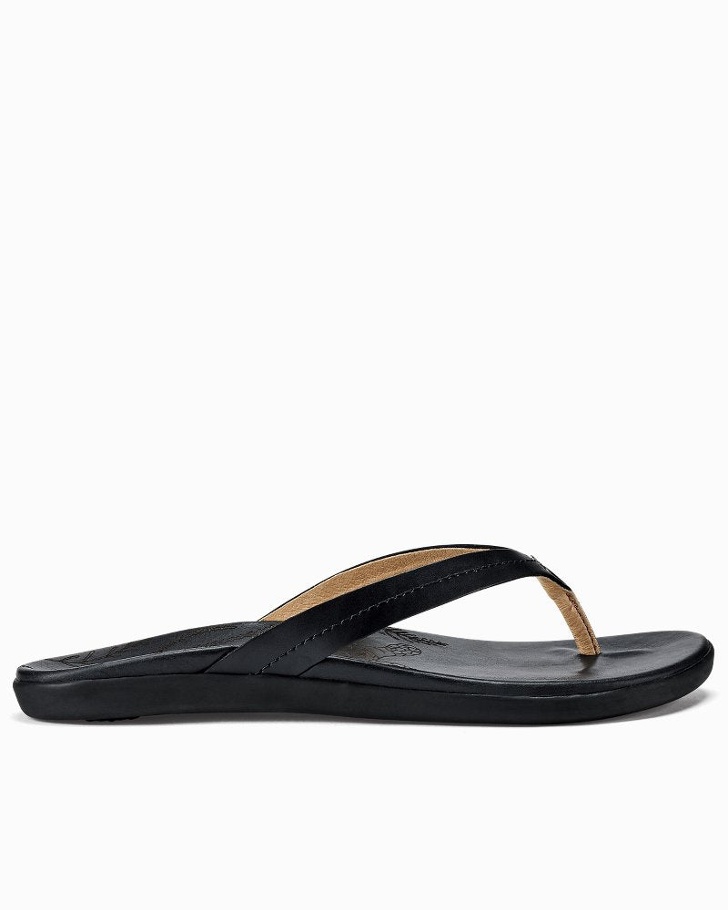 Women's OluKai Honu Sandals - Black