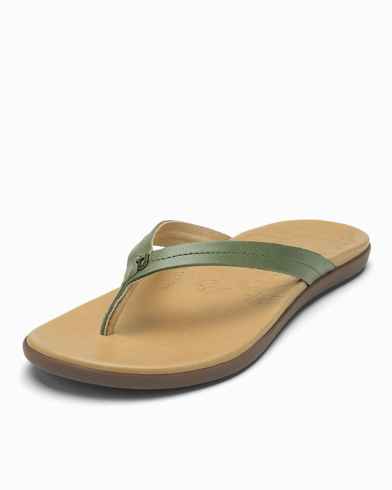 Women's OluKai Honu Sandals - Green Olive