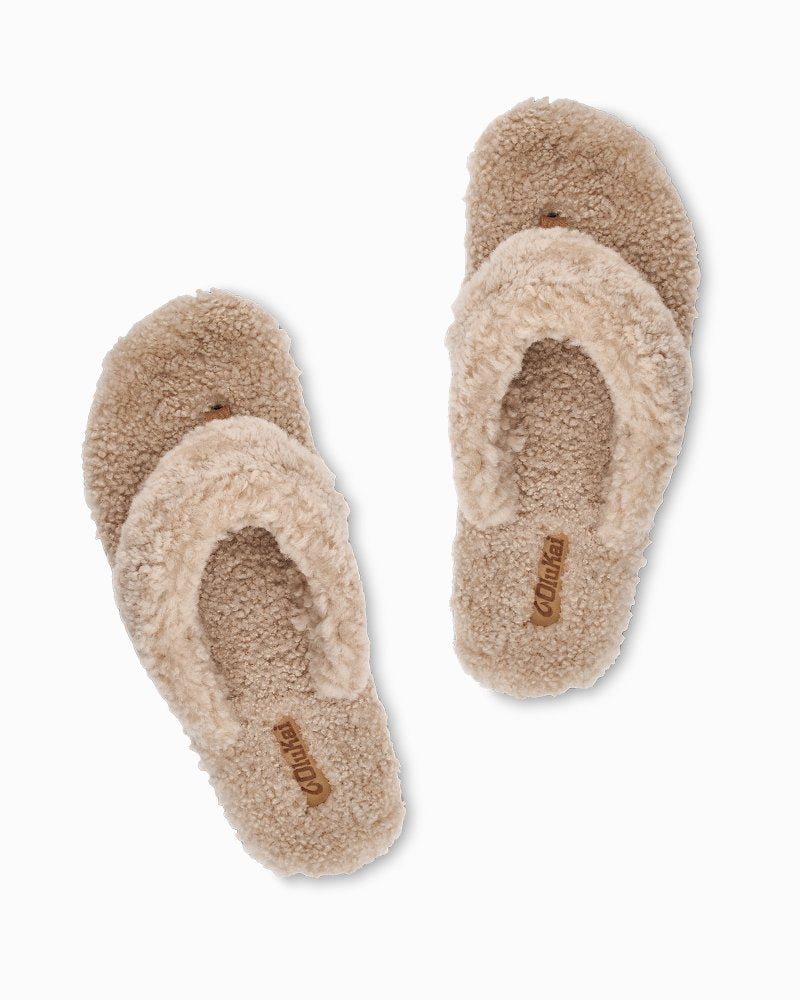 Women's OluKai Kīpe'a Heu Slippers - Light Tan