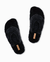 Women's OluKai Kīpe'a Heu Slippers - Black/Black
