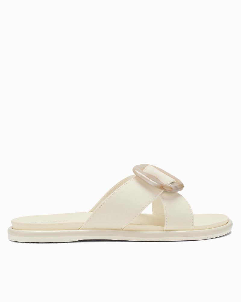 Women's OluKai La'I Slide Sandals - White Sand