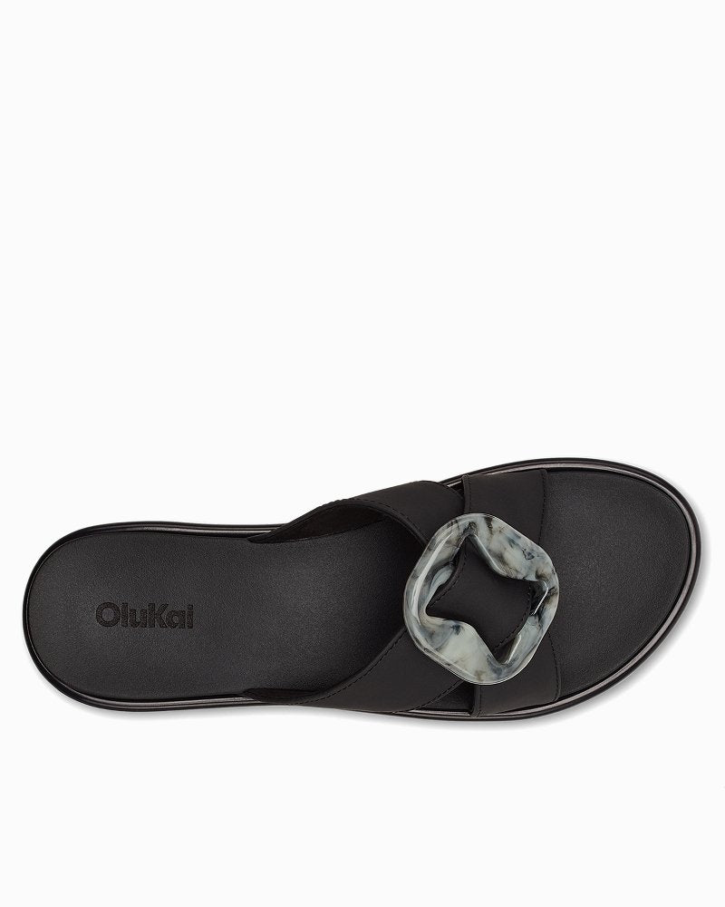 Women's OluKai La'I Slide Sandals - Lava Rock