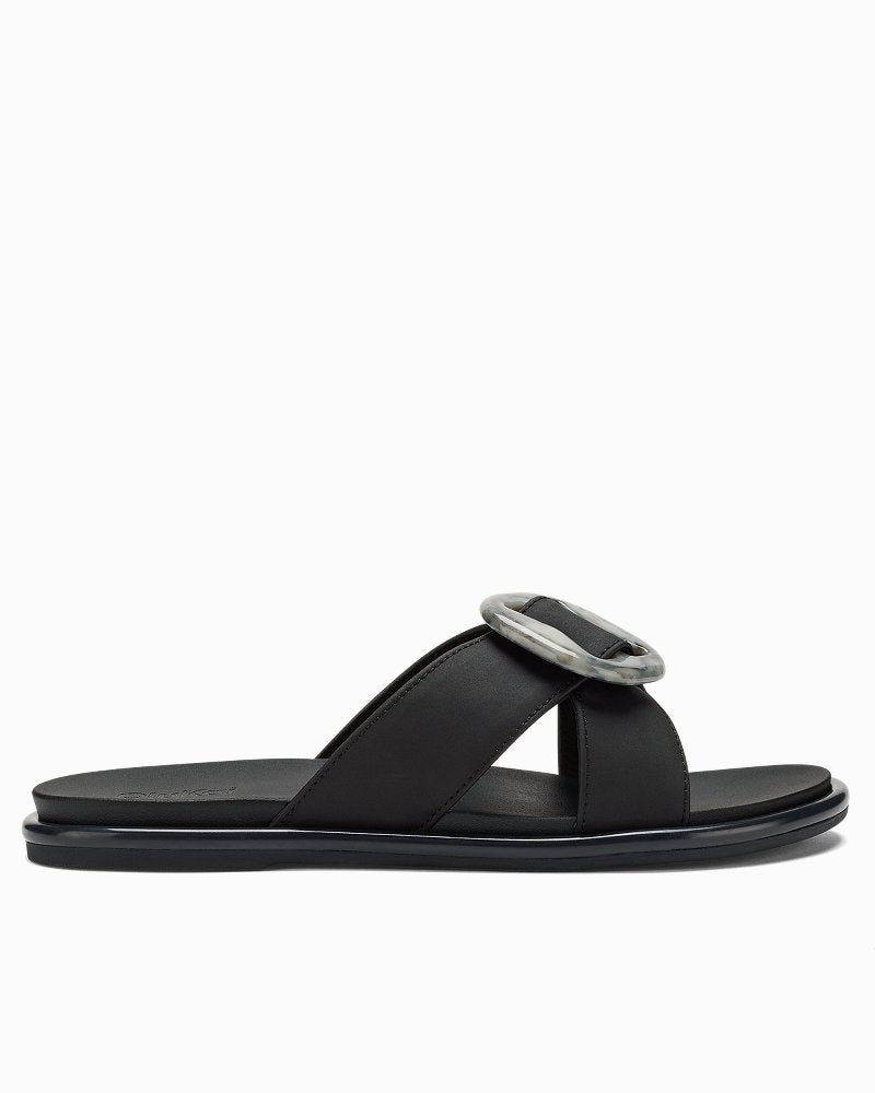 Women's OluKai La'I Slide Sandals - Lava Rock