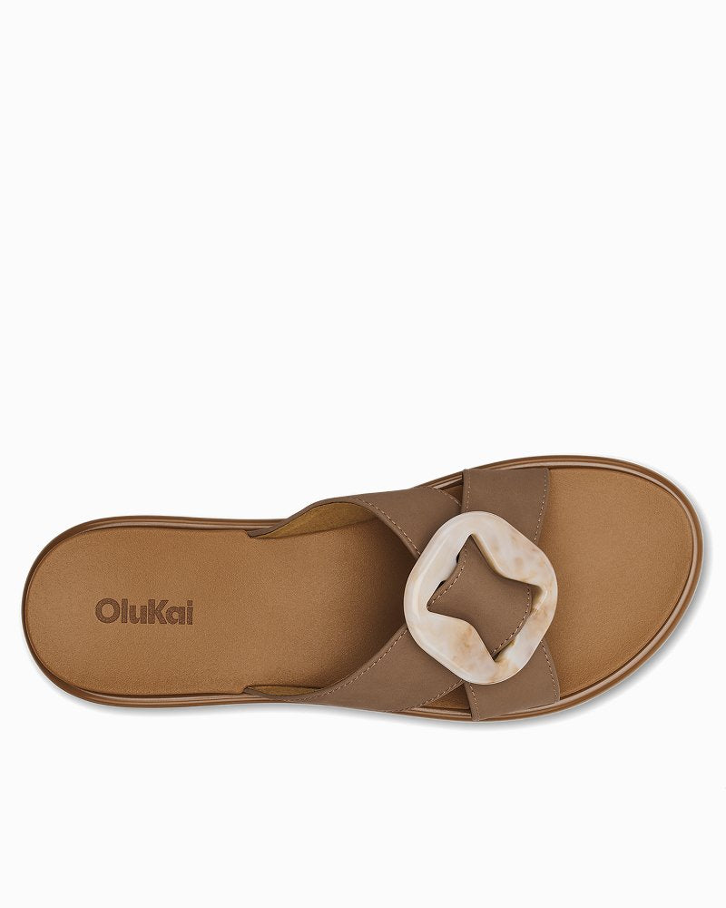 Women's OluKai La'I Slide Sandals - Tan