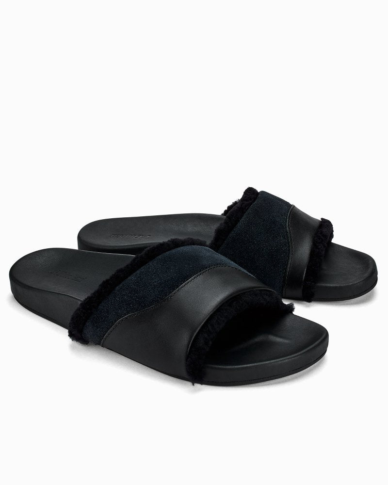 Women's OluKai Ho'ala Slide Slippers - Black