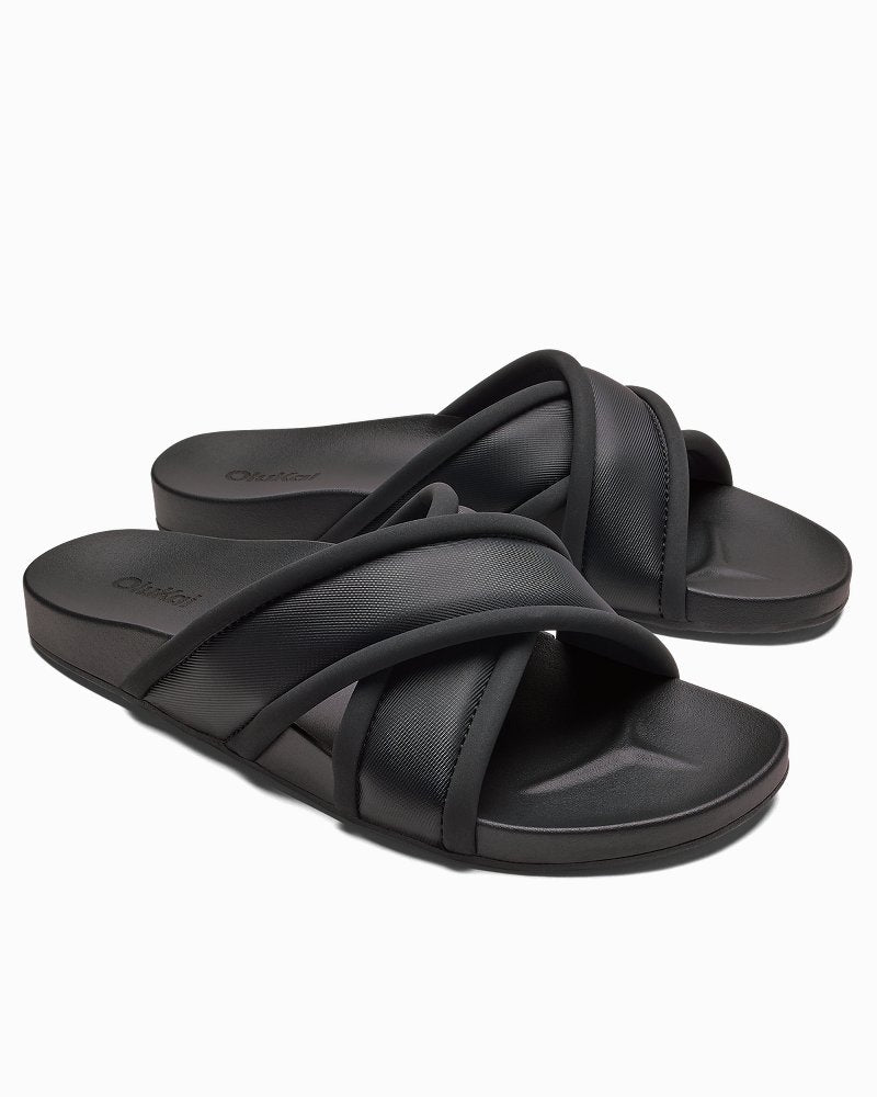 Women's OluKai Ani Slide Sandals - Lava Rock