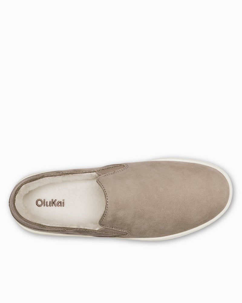 Women's OluKai Pehuea Cozy Slip-On Shoes - Taupe Grey