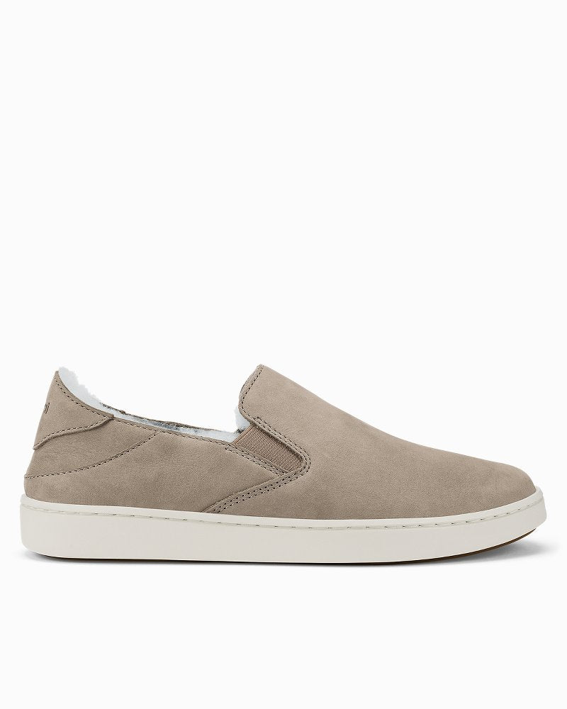 Women's OluKai Pehuea Cozy Slip-On Shoes - Taupe Grey