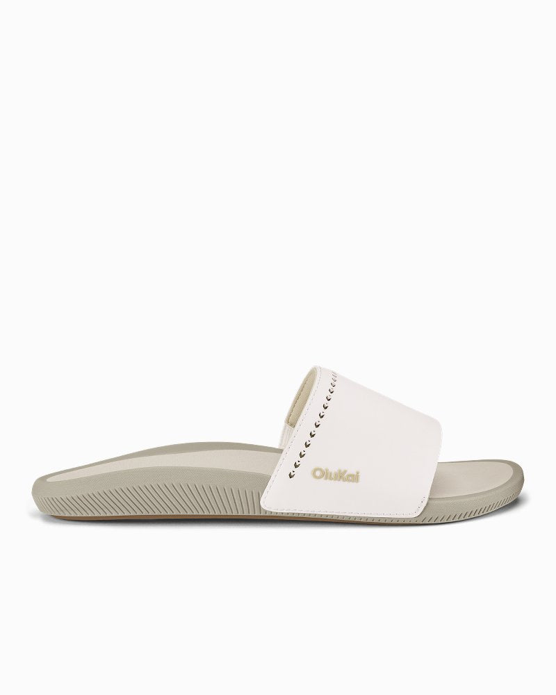 Women's OluKai Ulele Slides - Bright White