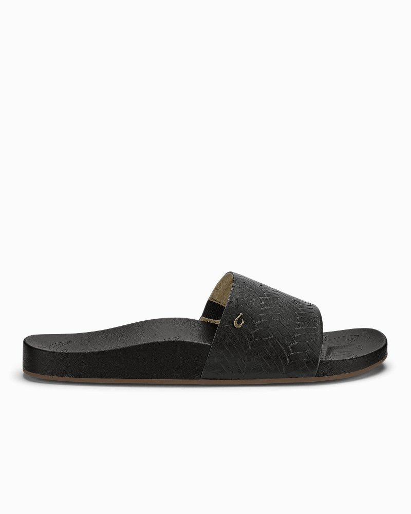Women's OluKai Kīpe'a Pono Slides - Black