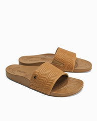 Women's OluKai Kīpe'a Pono Slides - Sahara/Weave