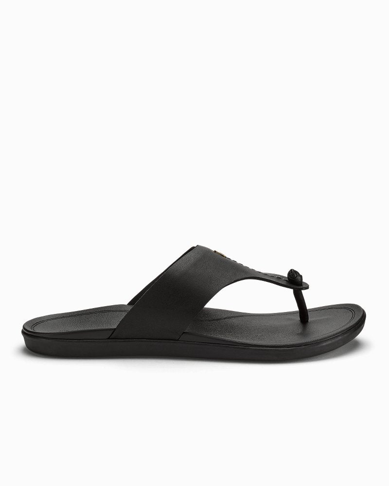 Women's OluKai Ho'opio Mele Sandals - Black