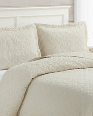 Raffia Solid 2-Piece Twin Quilt Set - Beige