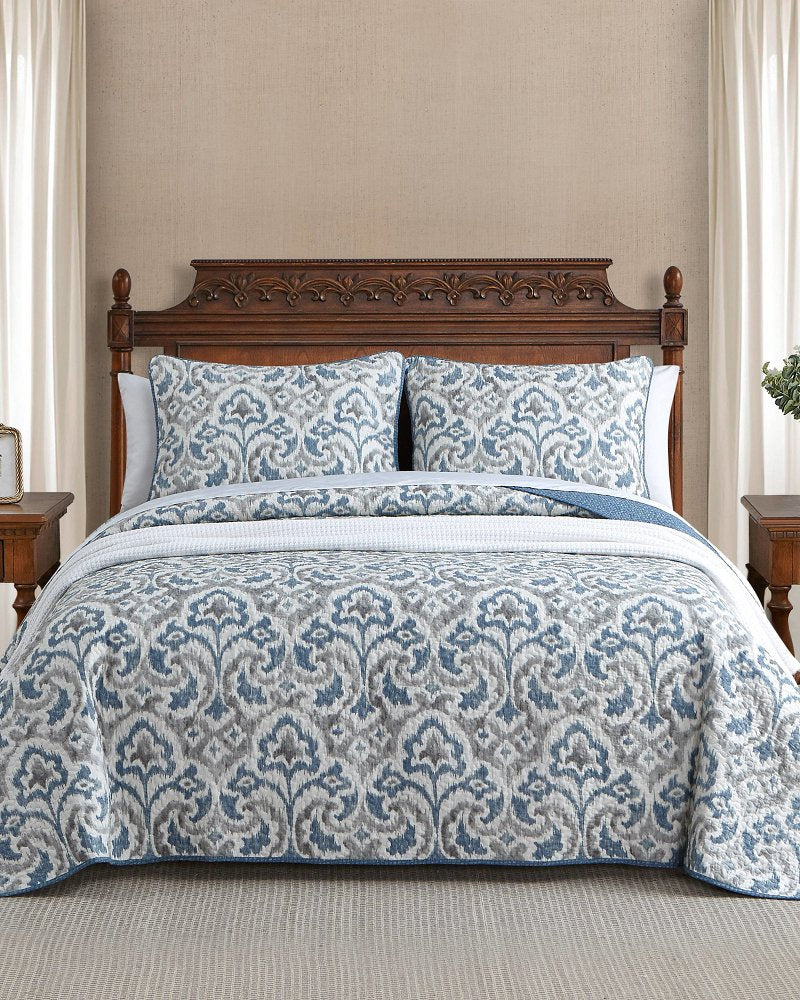 Cape Verde 3-Piece King Quilt Set - Grey