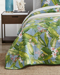 Aregada Dock 3-Piece Full/Queen Quilt Set - Blue