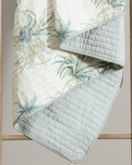 Serenity Palms Reversible Full/Queen Quilt - Blue