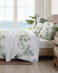 Serenity Palms Reversible Full/Queen Quilt - Blue