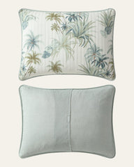 Serenity Palms Standard Quilted Sham - Blue