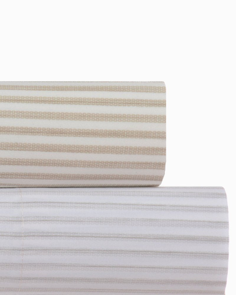 Paloma Stripe 4-Piece King Sheet Set - Grey