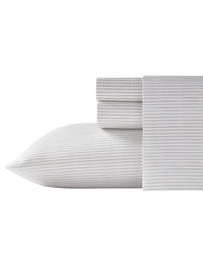 Paloma Stripe 4-Piece King Sheet Set - Grey