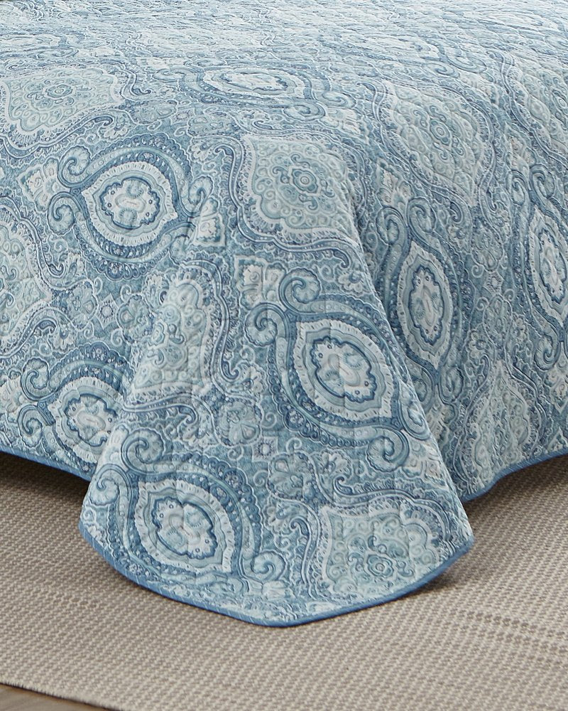 Turtle Cove 2-Piece Twin Quilt Set - Caribbean Sea