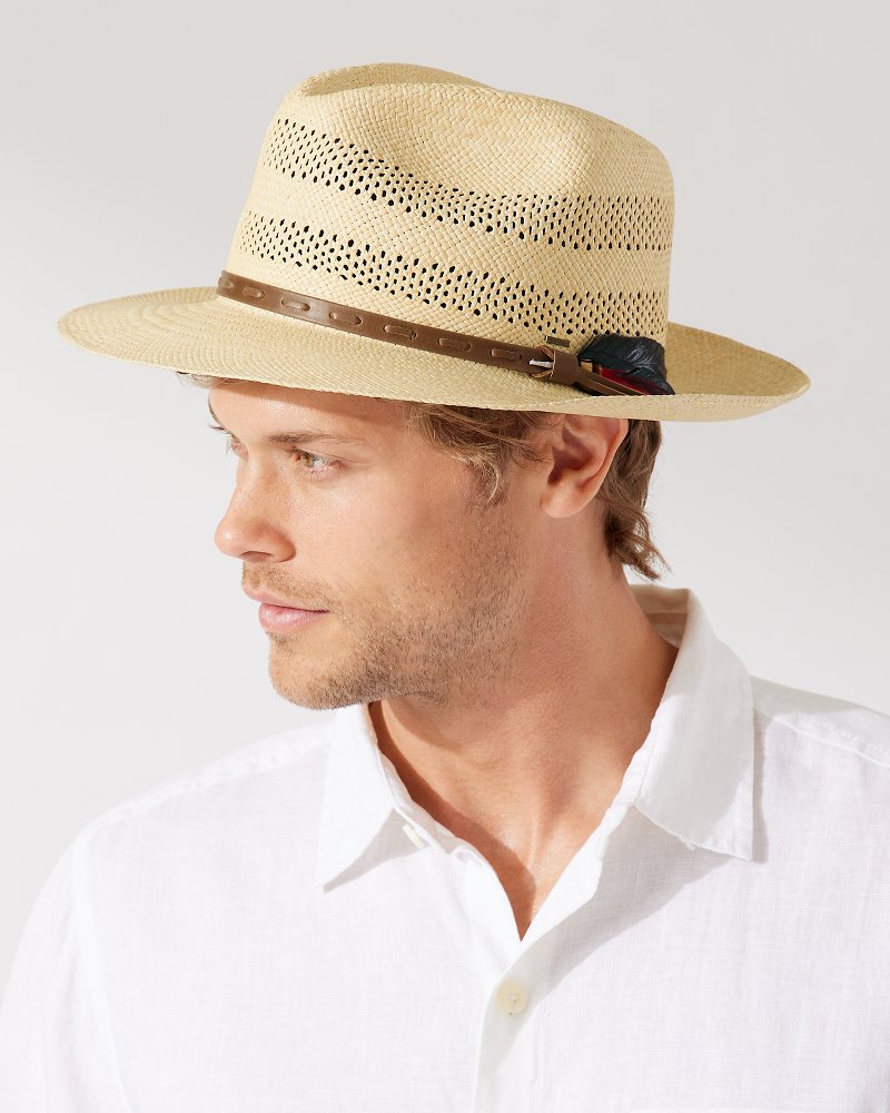 Ezra Vented Panama Hat - Unbleached