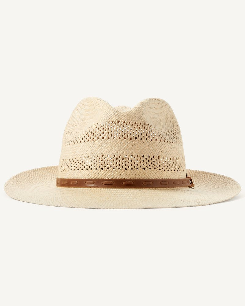 Ezra Vented Panama Hat - Unbleached