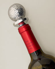Golf Ball Bottle Stopper - Silver