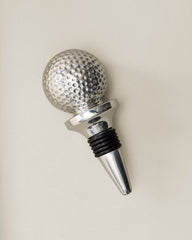 Golf Ball Bottle Stopper - Silver