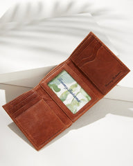 Crunch Trifold Wallet - Tan