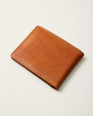 Embossed Bifold Leather Wallet - Tan
