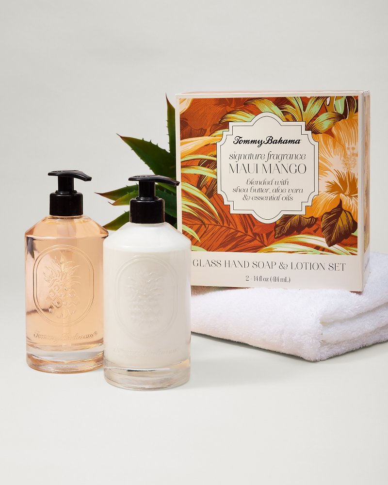 Maui Mango Glass Hand Soap &amp; Lotion Set - Maui Mango