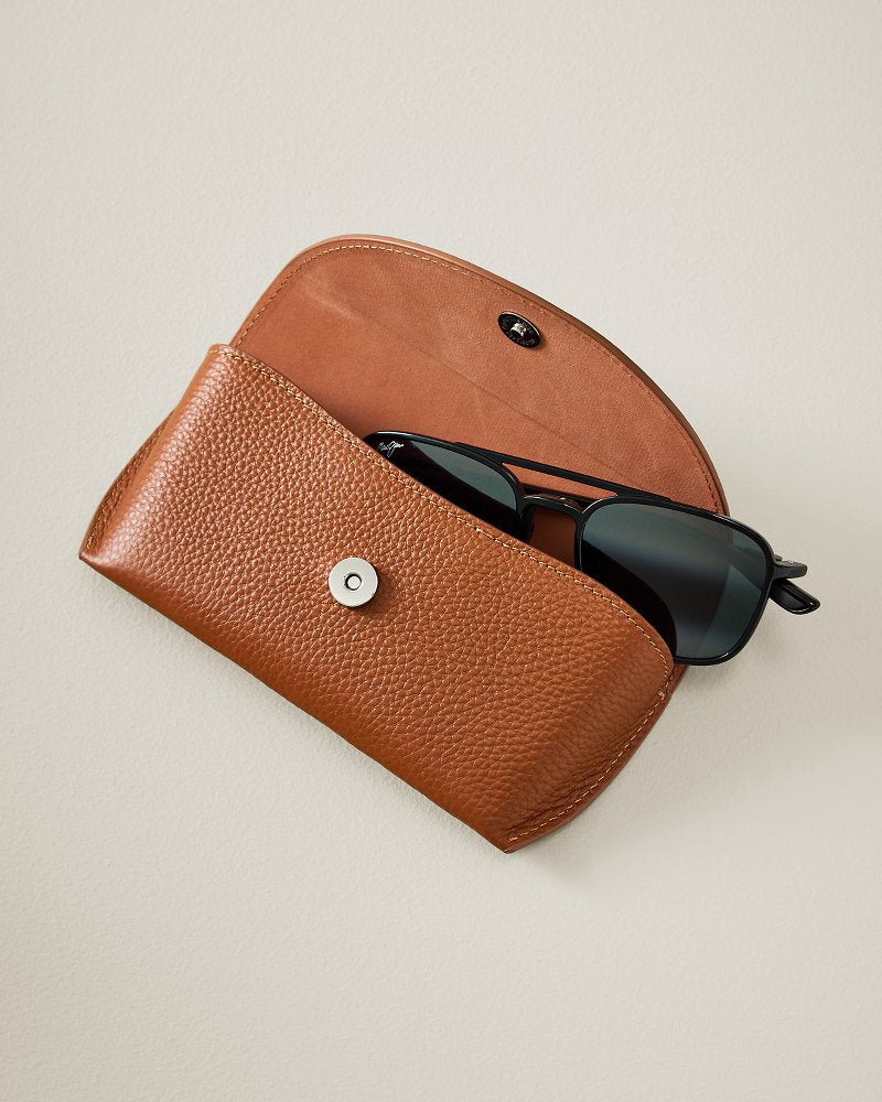 Leather Marlin Eyewear Case - Chestnut