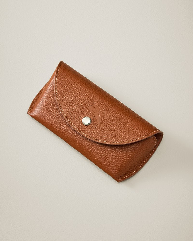 Leather Marlin Eyewear Case - Chestnut