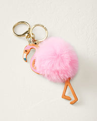 Spartina Flamingo Poof Icon Keychain - Pink
